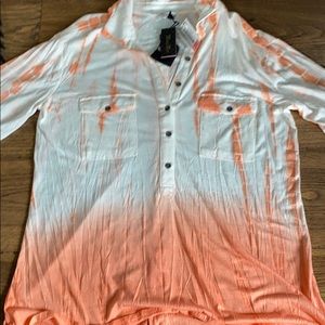 Miss me tie dye cotton blend button down ! NWT